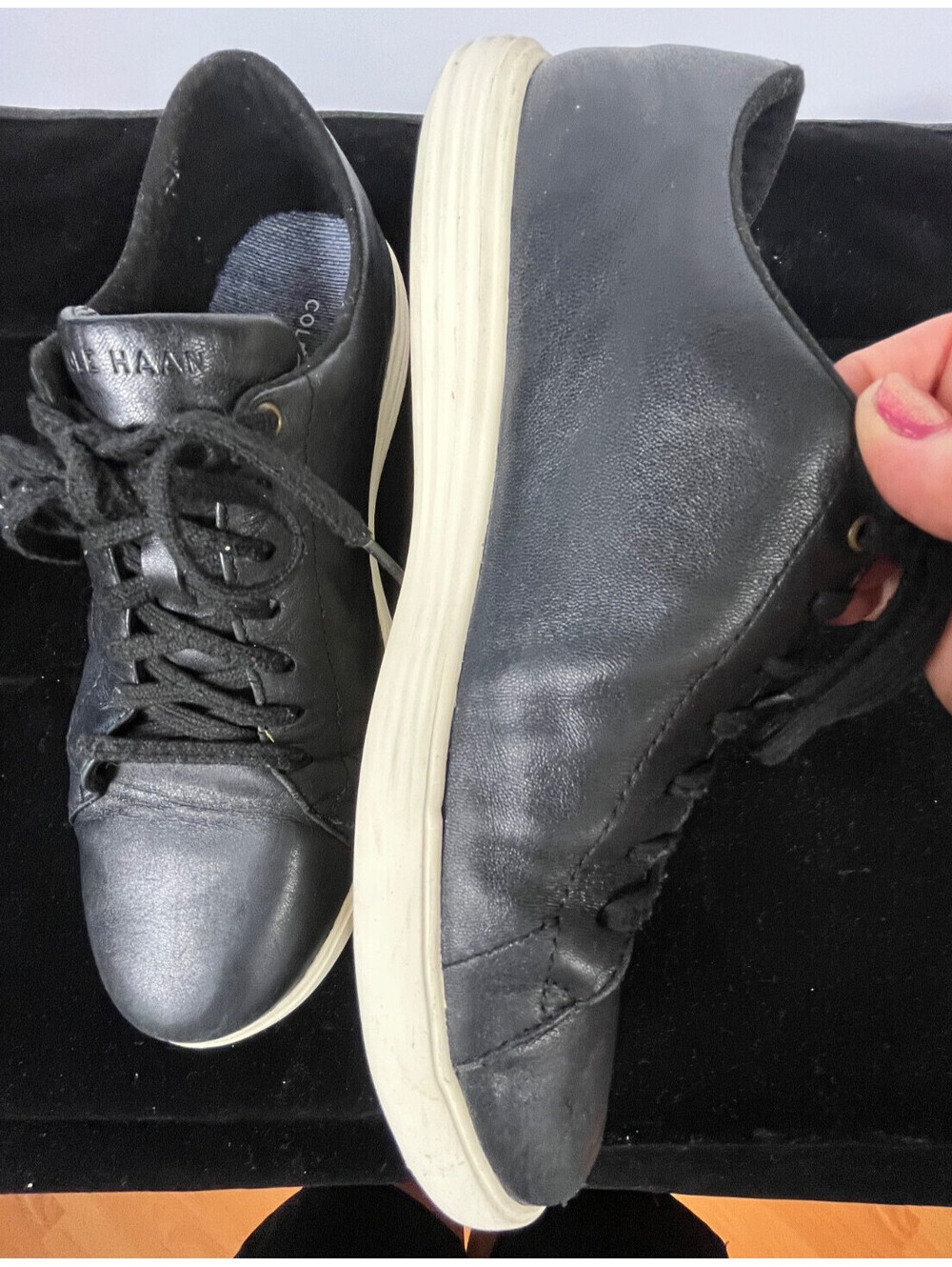 Cole Haan Grand Crosscourt II C27974 Men's US 9M Black Leather low Sneakers EU42